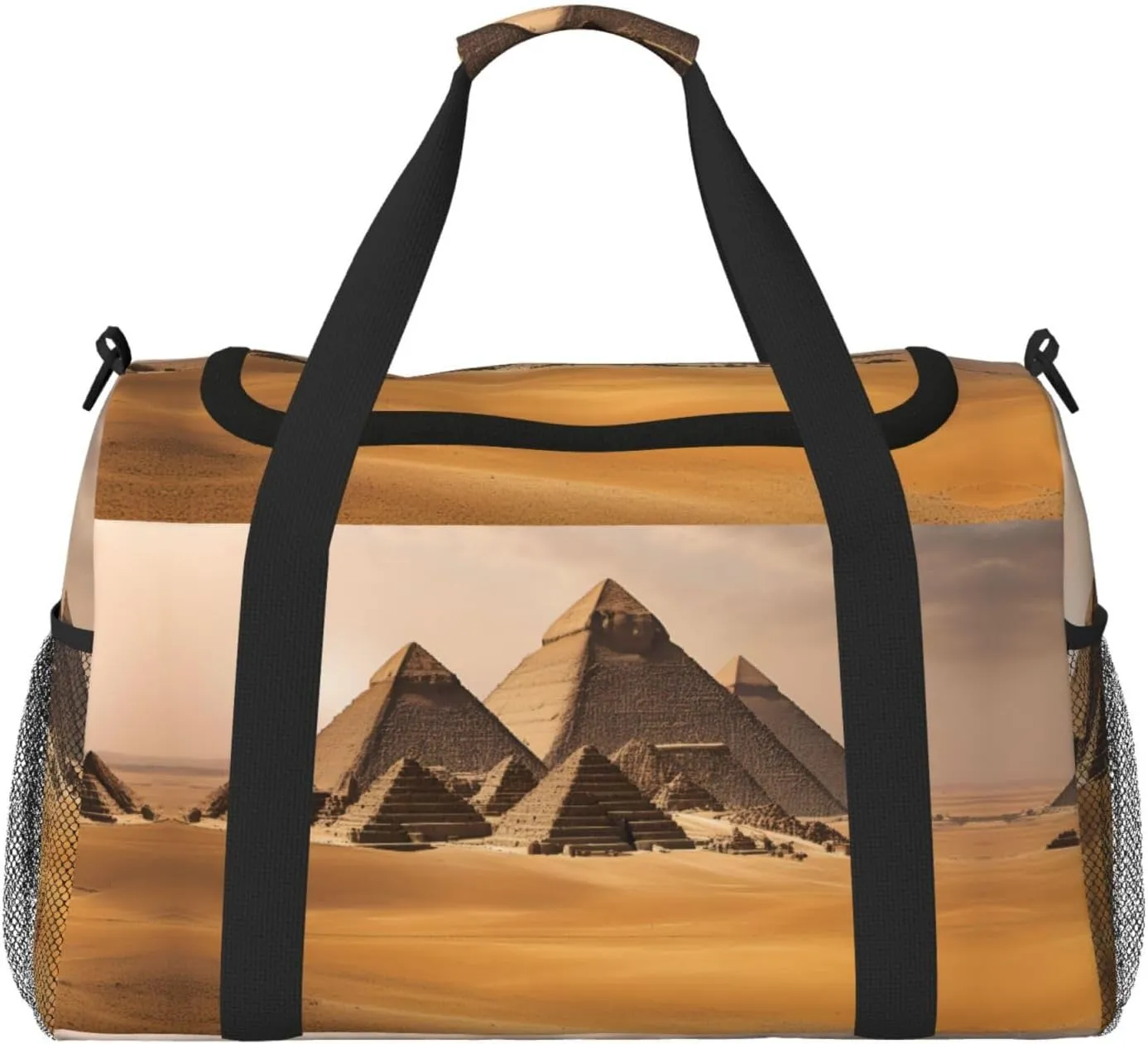 Pyramids of Egypt Print Everyday Use Travel Duffle Bag Large Capacity Travel Bag Stylish Functional Bag