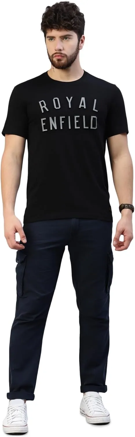 Raised RE IB Men’s Crew Neck T-Shirt Stylish Biker Tee Comfortable Motorcycle Shirt Casual Riding Apparel