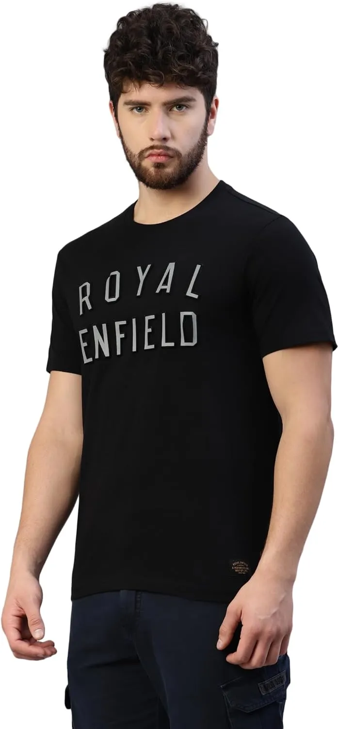 Raised RE IB Men’s Crew Neck T-Shirt Stylish Biker Tee Comfortable Motorcycle Shirt Casual Riding Apparel