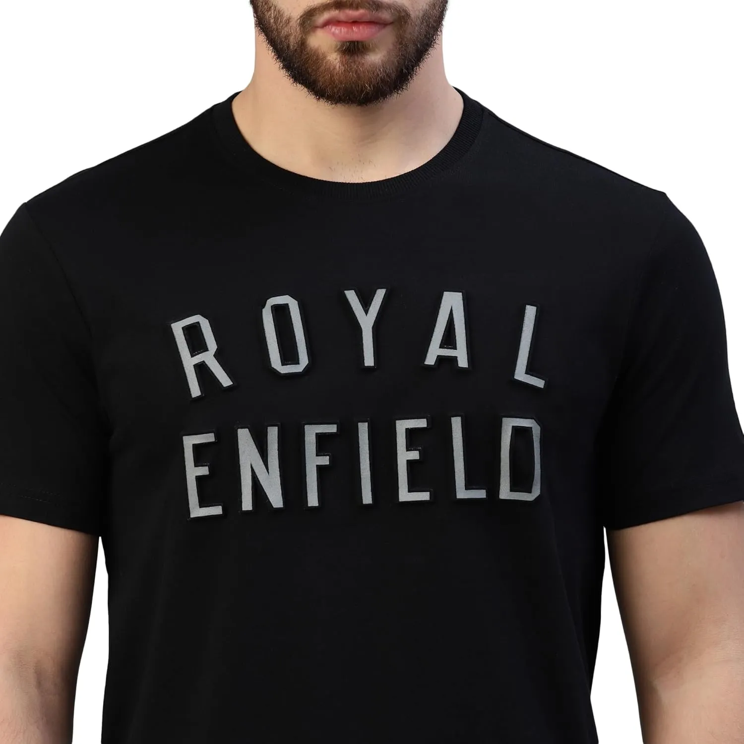 Raised RE IB Men’s Crew Neck T-Shirt Stylish Biker Tee Comfortable Motorcycle Shirt Casual Riding Apparel