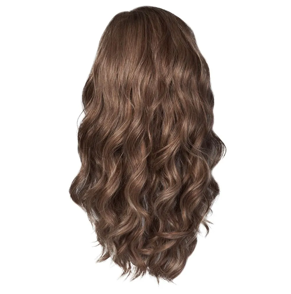Raquel Welch Day To Date Wig With Long Layered Soft Curls, By Hairuwear, Average Cap, RL12/22SS Cappuccino