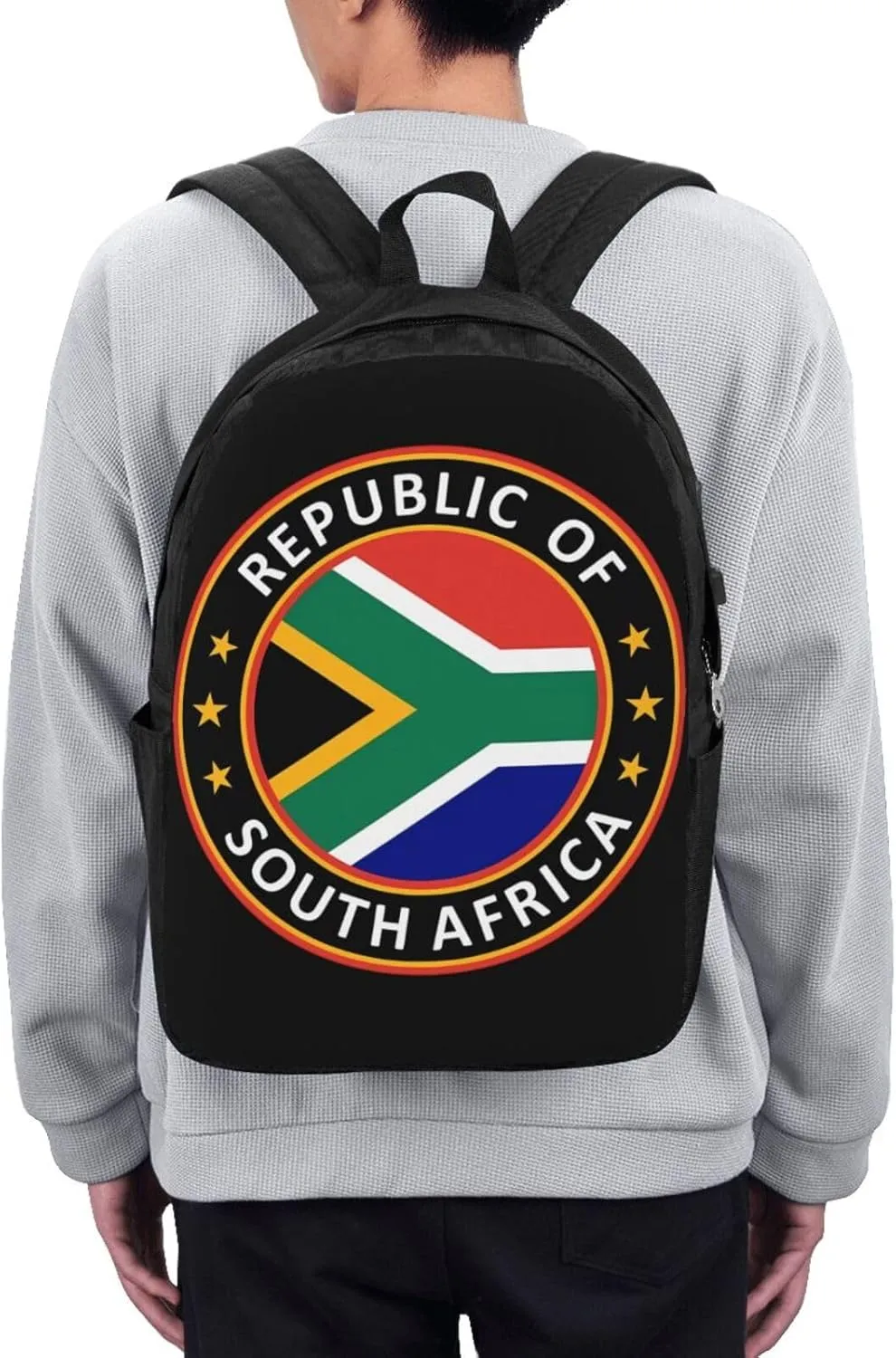 Republic of South Africa Laptop Backpacks Travel Backpack Casual Business Daypack Sport Rucksack Computer Bag Fits up to 17 Inch Notebook with USB Port