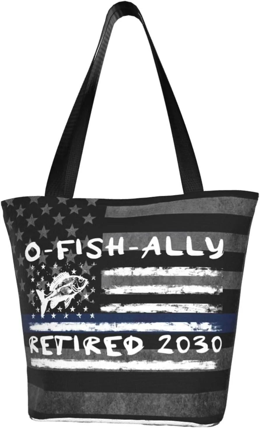 Retirement Fisherman O-Fish-Ally Retired 2030 Fashion Shoulder Bag Large Capacity For Man Or Woman
