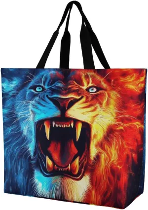 Reusable Grocery Bag for Women, Portable Large Shopping Storage Bag Casual Shoulder Handbags