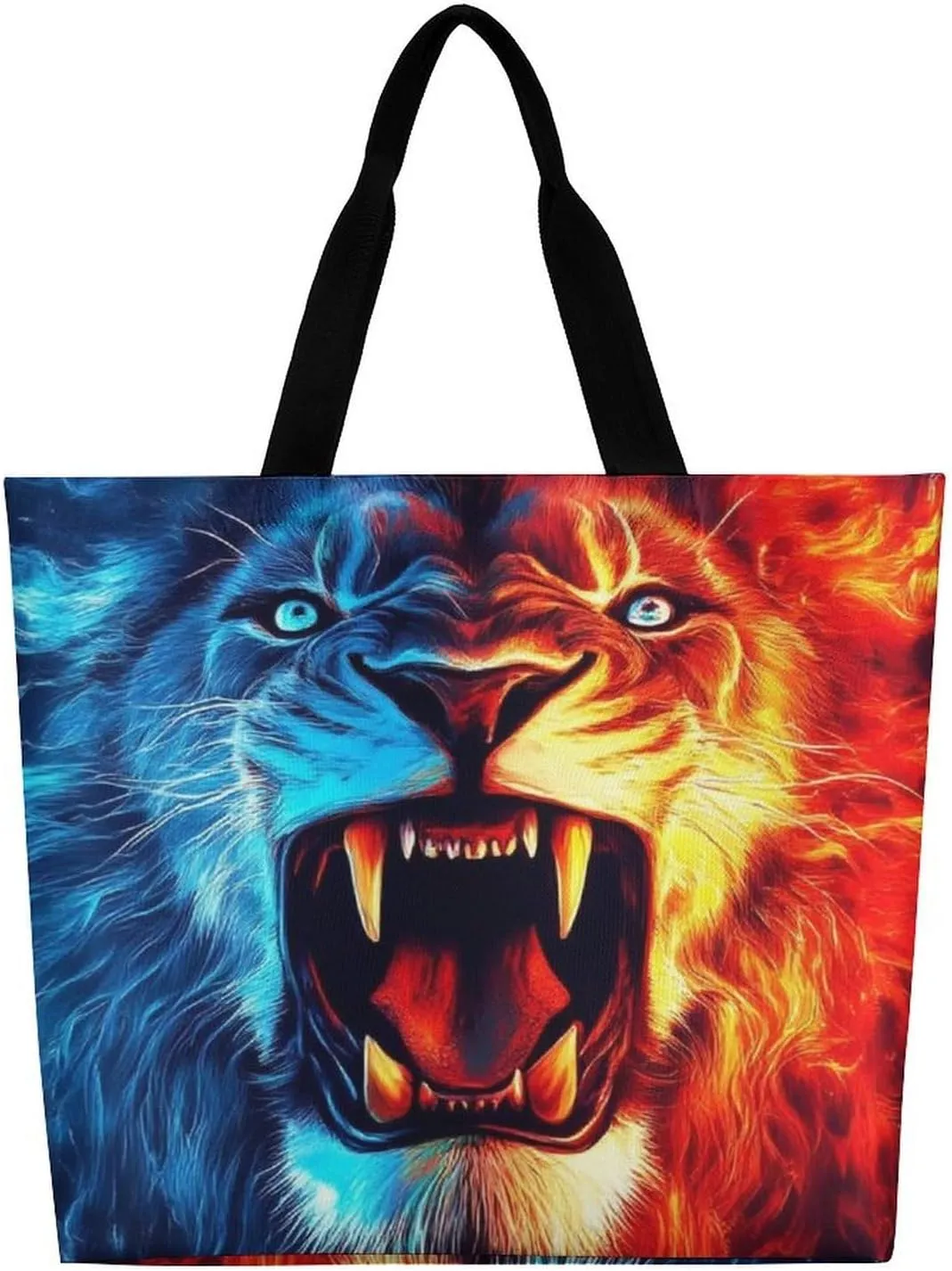 Reusable Grocery Bag for Women, Portable Large Shopping Storage Bag Casual Shoulder Handbags