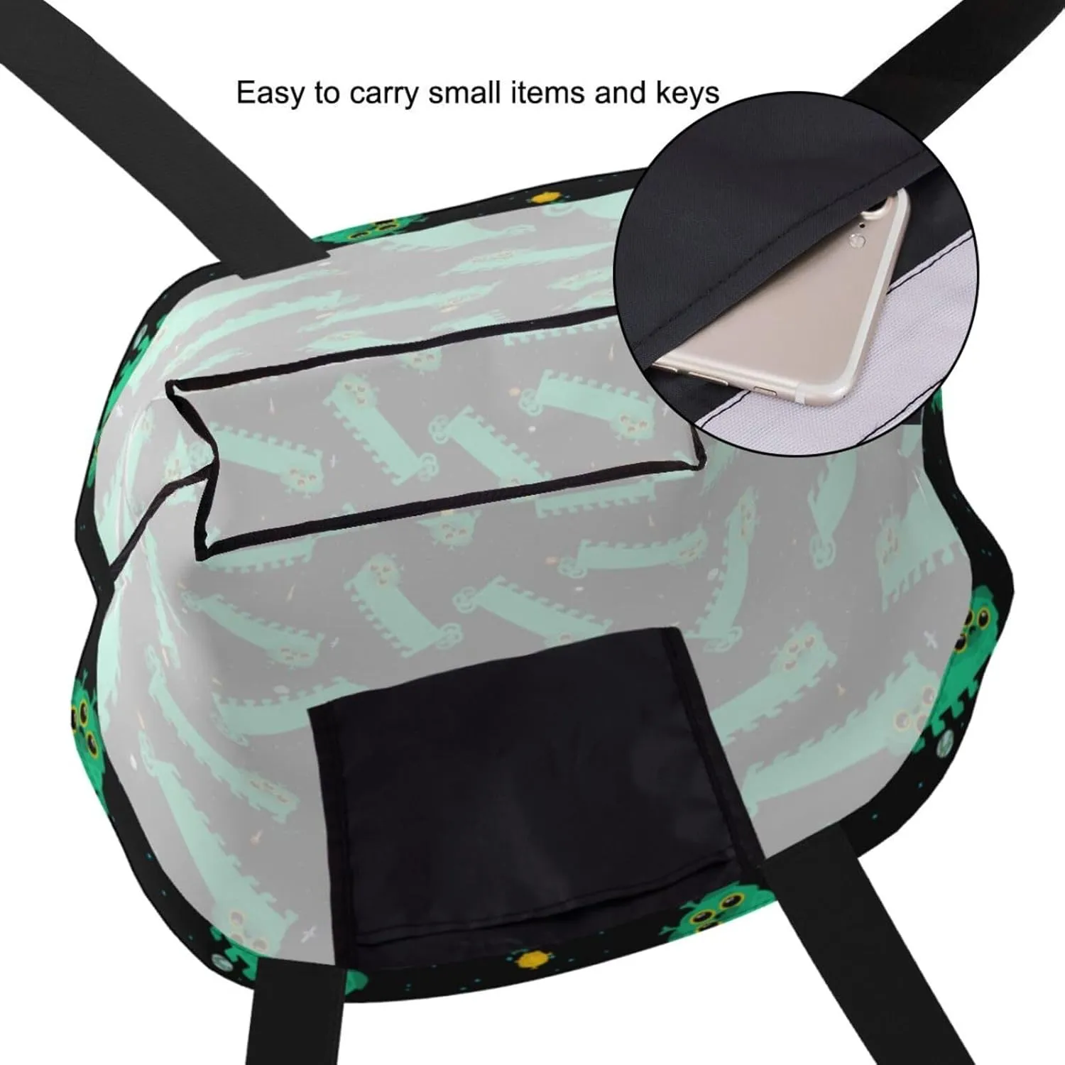 Reusable Grocery bags Big Capacity Shopping Bag Canvas Shoulder Tote Handbag for Women Girls