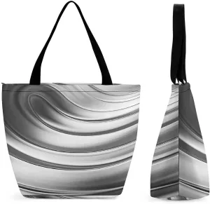 Reusable Shopping Bags for Women Large Grocery Bags Travel Tote Bags Stainless Steel Pictures Shoulder Bag for Work