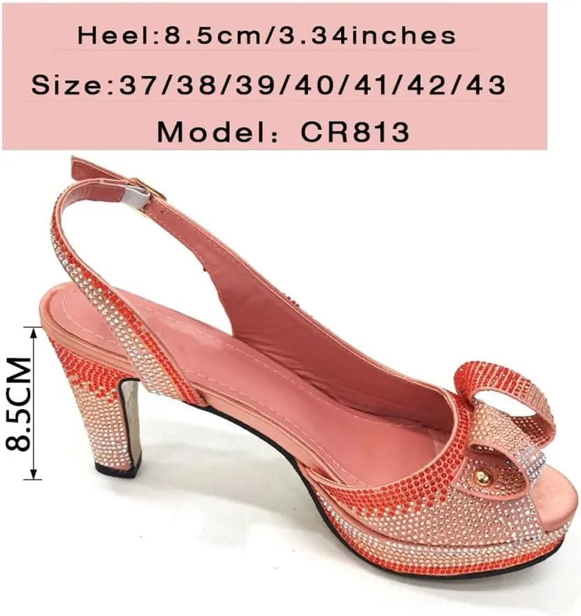 Rhinestone Bridal Shoes Purse Pointed Toe Italian Designer Wedding Accessories