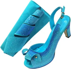 Rhinestone Bridal Shoes Purse Pointed Toe Italian Designer Wedding Accessories