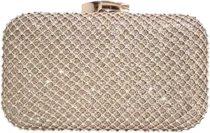 Rhinestone Clutch Bag for Women Sparkling Evening Bag Crystal Handbag Bridal Wedding Purse Elegant Shoulder Bag