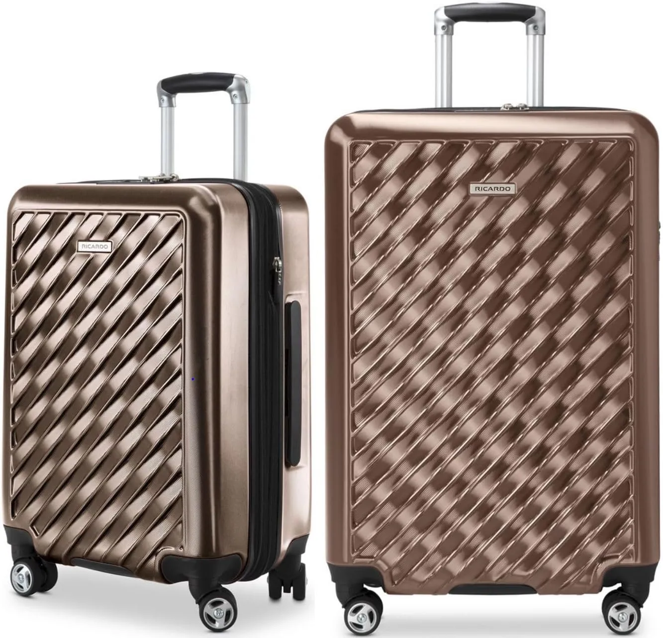 Ricardo Melrose Hardside 2-Piece Set (20" and 25") with FREE Travel Kit (Bronze)