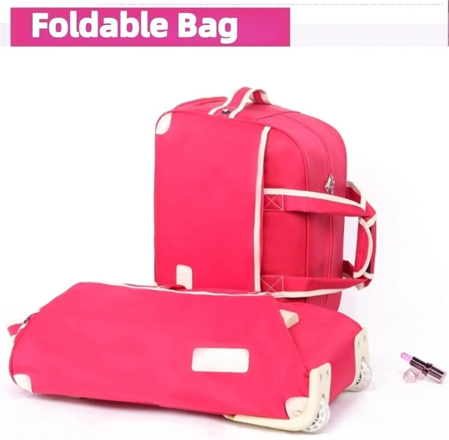 Rolling Duffel Bag With Wheels，Trolley Travel Bag Expandable, Lightweight & Waterproof Expandable Carry On Luggage For Unisex, For Unisex Overnight Weekender Bag Ideal For Gym, Trave(Blue,Small)