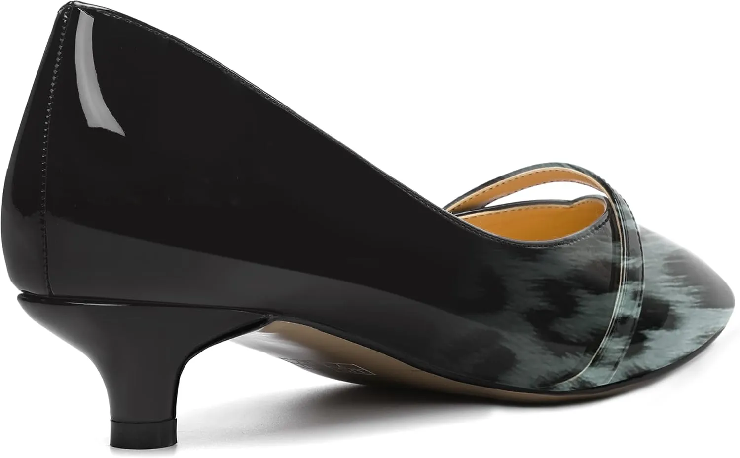 ROSERWISH Womens Evening Dress Wedding Slip On Pointed Toe Patent Kitten Low Heel Pumps Shoes 1.5 Inch