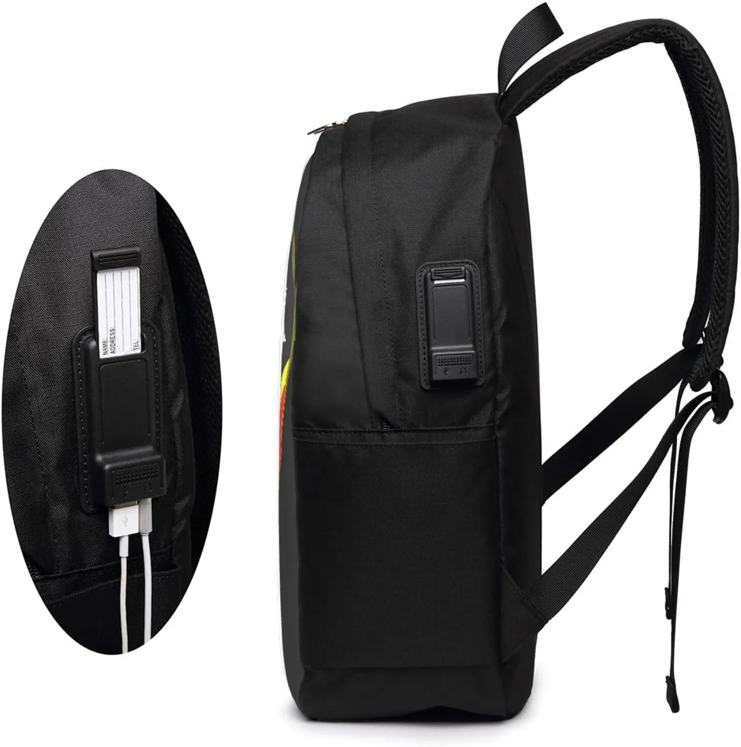 Saint Kitts Nevis Flag Laptop Backpacks Travel Backpack Casual Business Daypack Sport Rucksack Computer Bag Fits up to 17 Inch Notebook with USB Port