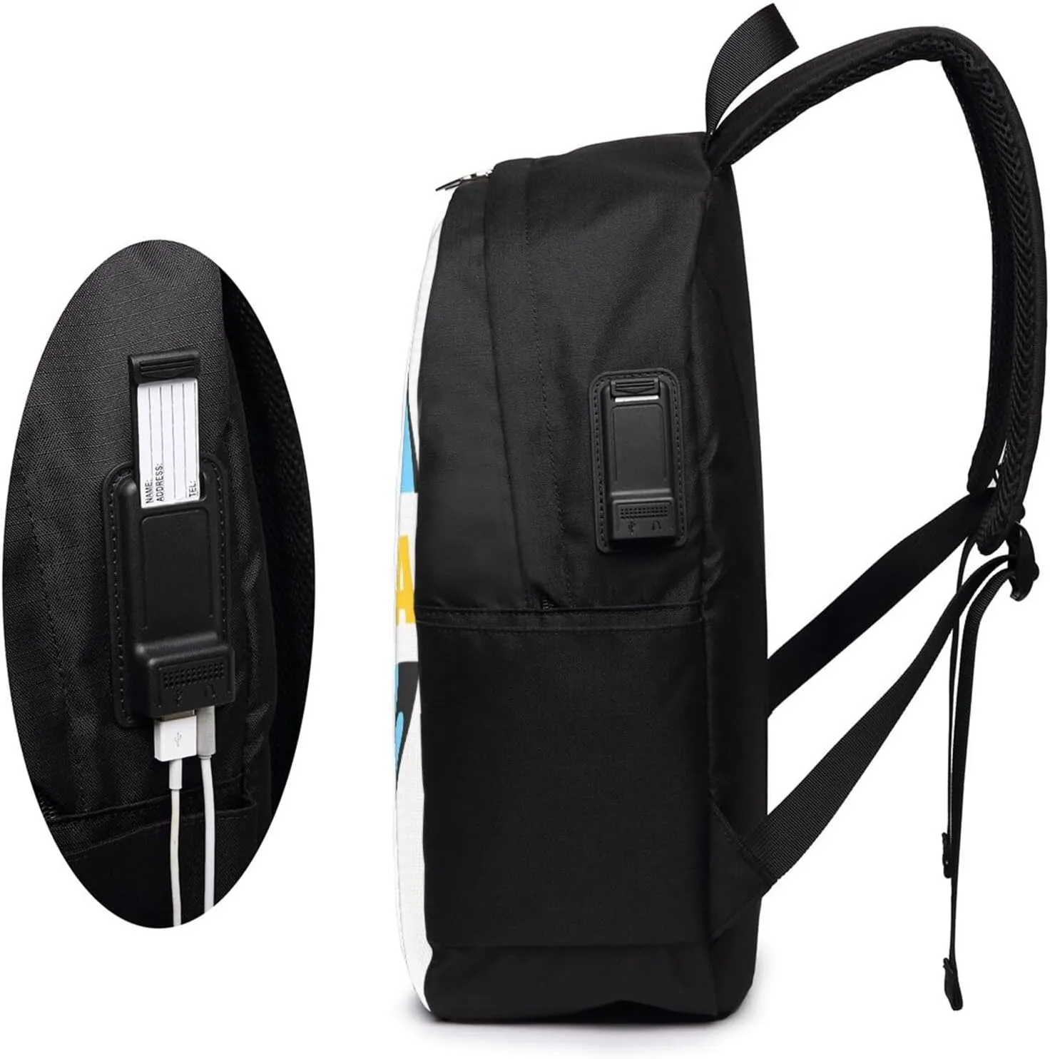 Saint Lucian Lucia Football Soccer Flag Laptop Backpacks Travel Backpack Casual Business Daypack Sport Rucksack Computer Bag Fits up to 17 Inch Notebook with USB Port