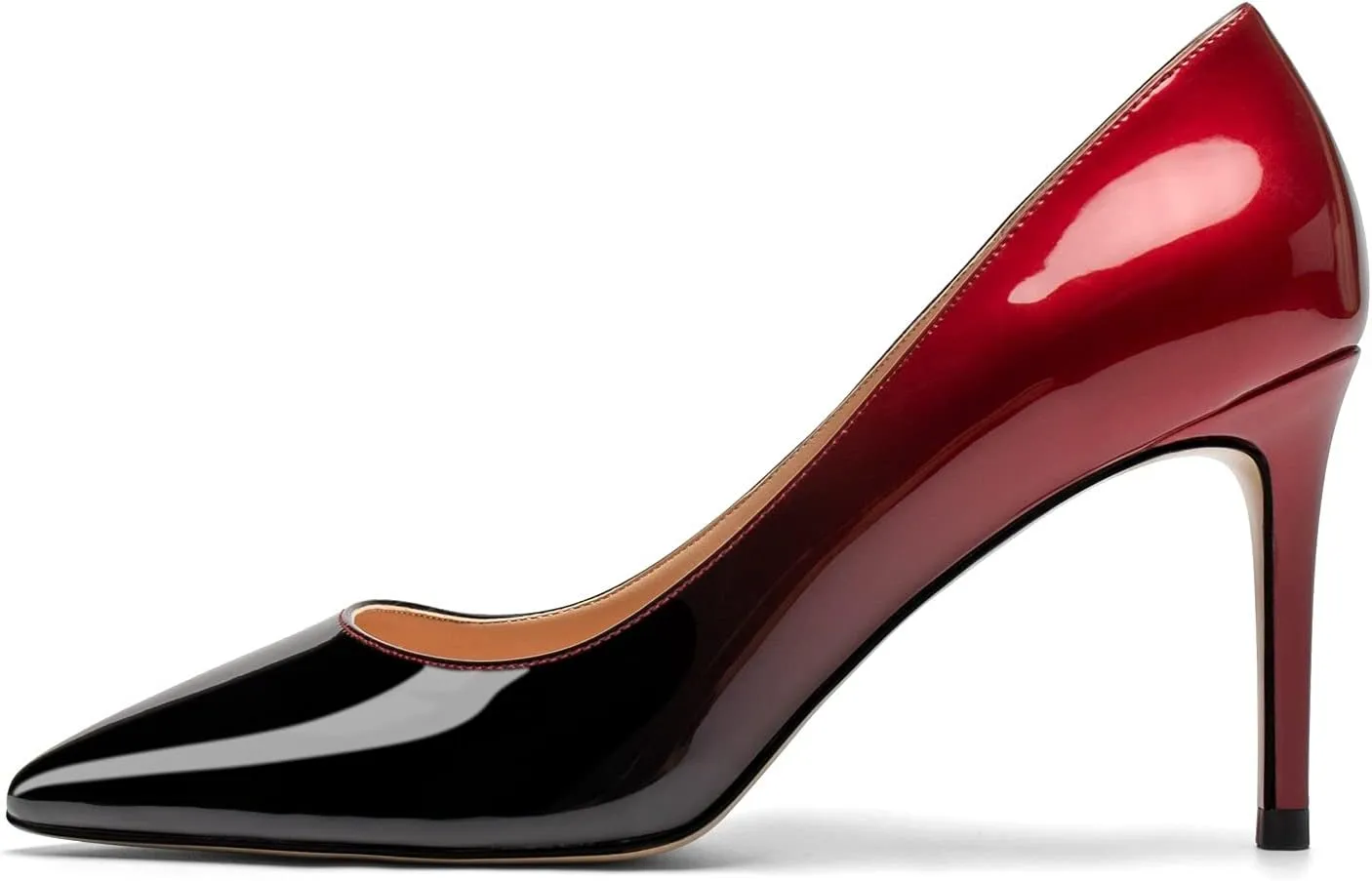 SAMMITOP Women's Pointed Toe Classic Pumps High Heels Slip On Office Party Evening Dress Shoes
