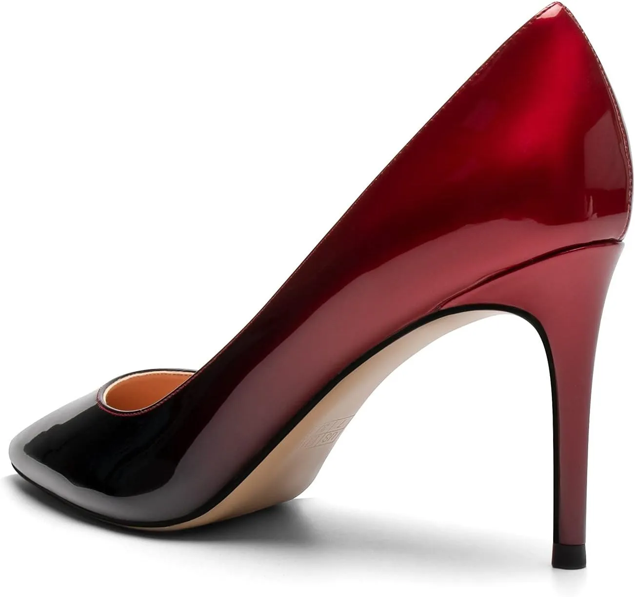 SAMMITOP Women's Pointed Toe Classic Pumps High Heels Slip On Office Party Evening Dress Shoes