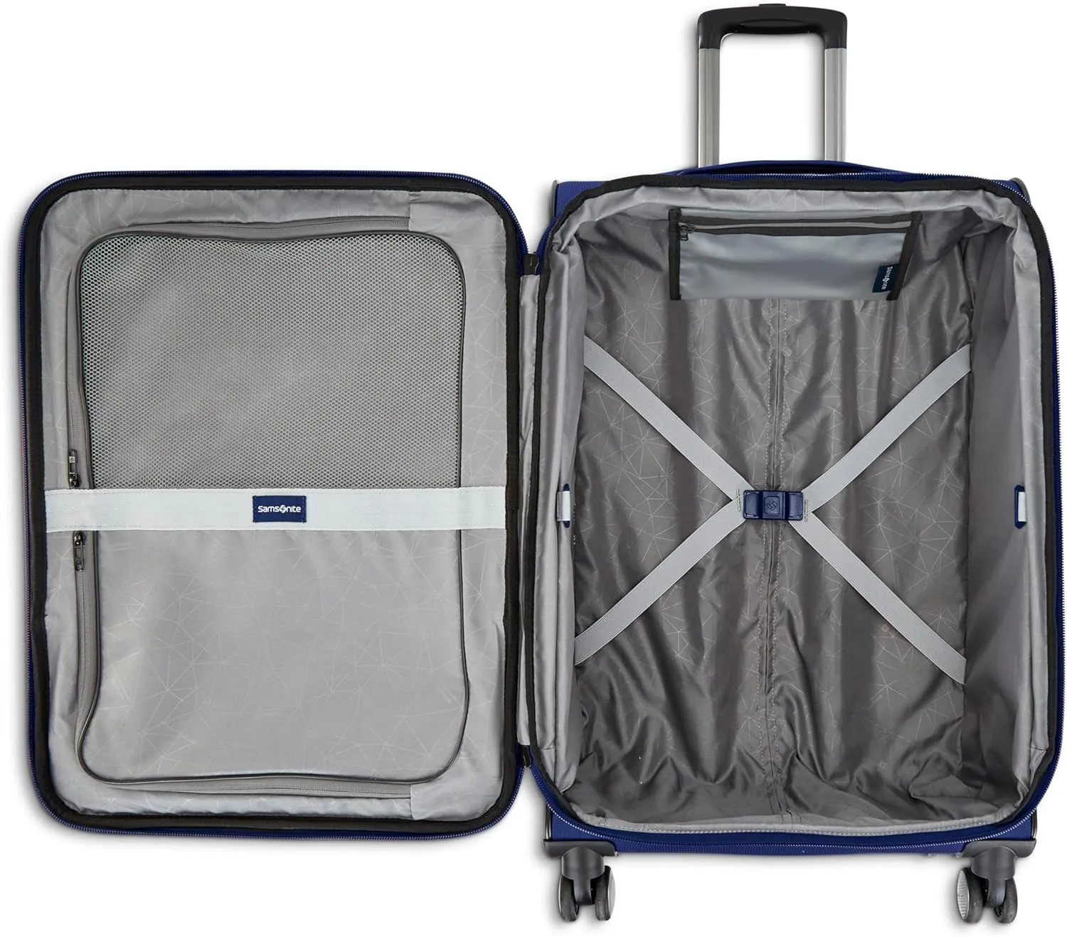 Samsonite Ascella 3.0 Softside Expandable Luggage with Spinner Wheels, Large Exp Spinner, Sapphire Blue
