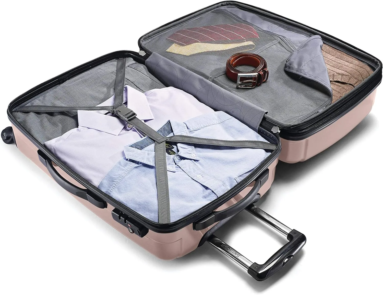 Samsonite Winfield 2 Hardside Expandable Luggage with Spinner Wheels, Artic Pink, Checked-Large 28-Inch