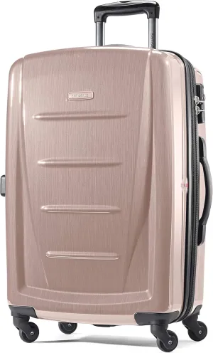 Samsonite Winfield 2 Hardside Expandable Luggage with Spinner Wheels, Artic Pink, Checked-Large 28-Inch
