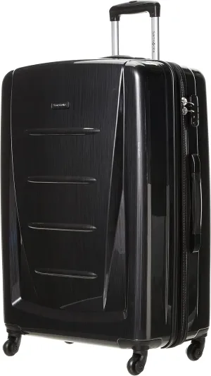 Samsonite Winfield 2 Hardside Expandable Luggage with Spinner Wheels, Brushed Anthracite, Checked-Large 28-Inch