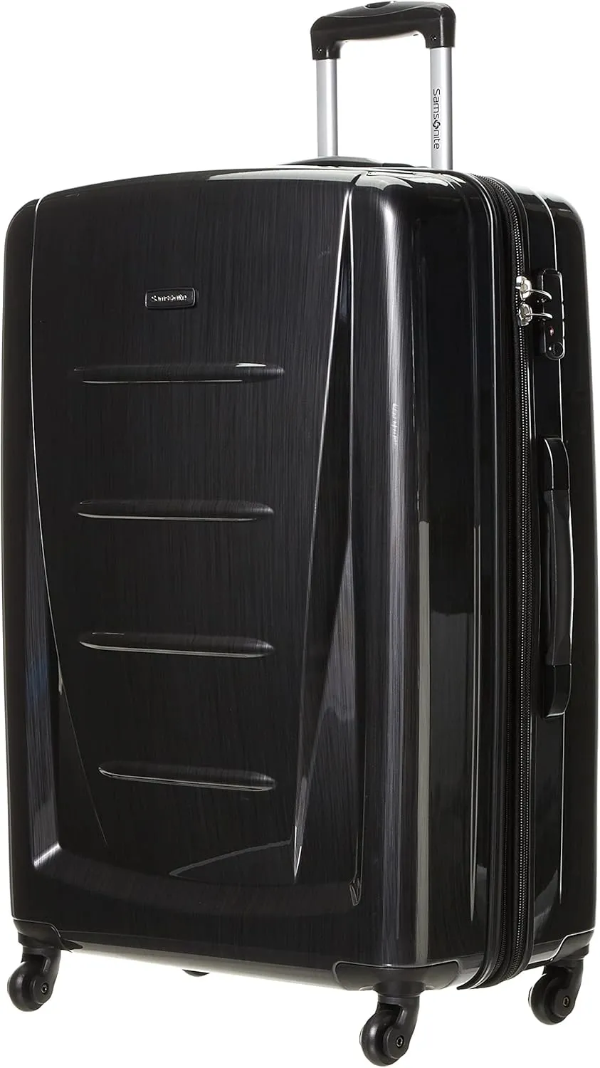 Samsonite Winfield 2 Hardside Expandable Luggage with Spinner Wheels, Brushed Anthracite, Checked-Large 28-Inch