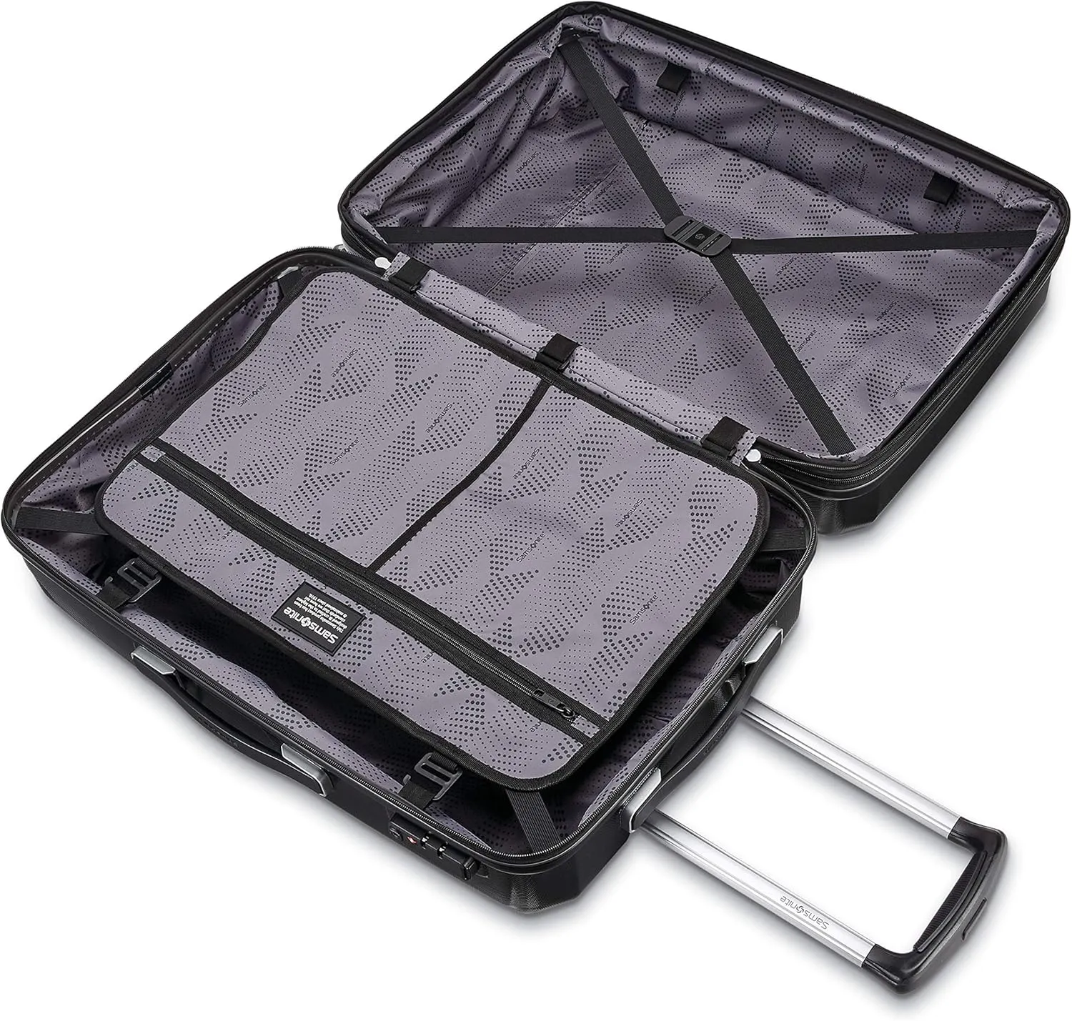 Samsonite Winfield 3 DLX Hardside Expandable Luggage with Spinners, Black, 3-Piece Set (20/25/28)