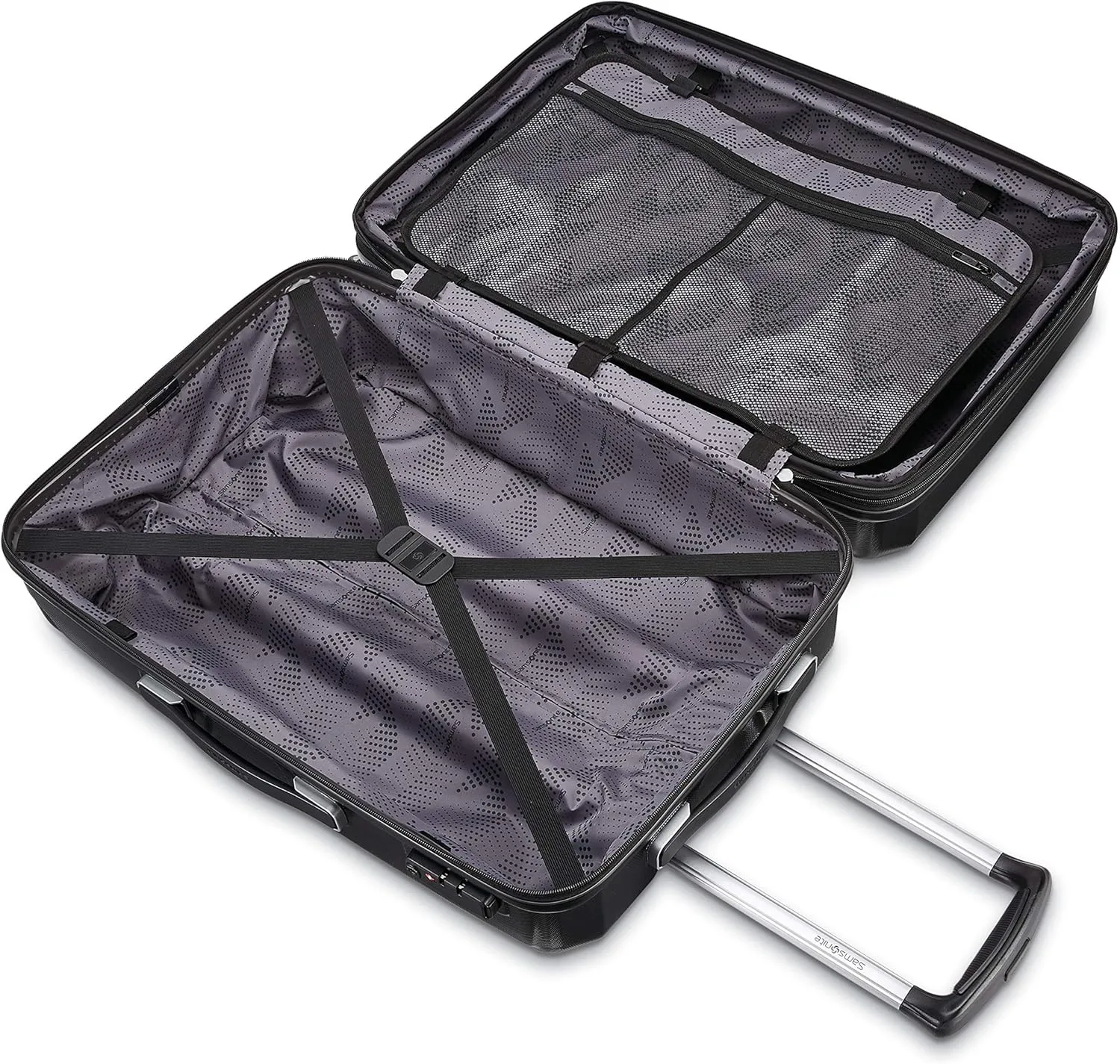 Samsonite Winfield 3 DLX Hardside Expandable Luggage with Spinners, Black, Carry-On 20-Inch