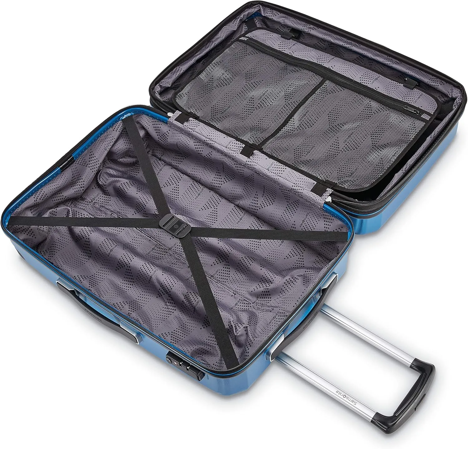 Samsonite Winfield 3 DLX Hardside Expandable Luggage with Spinners, Blue/Navy, Carry-On 20-Inch