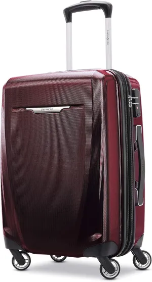 Samsonite Winfield 3 DLX Hardside Expandable Luggage with Spinners, Burgundy, Carry-On 20-Inch