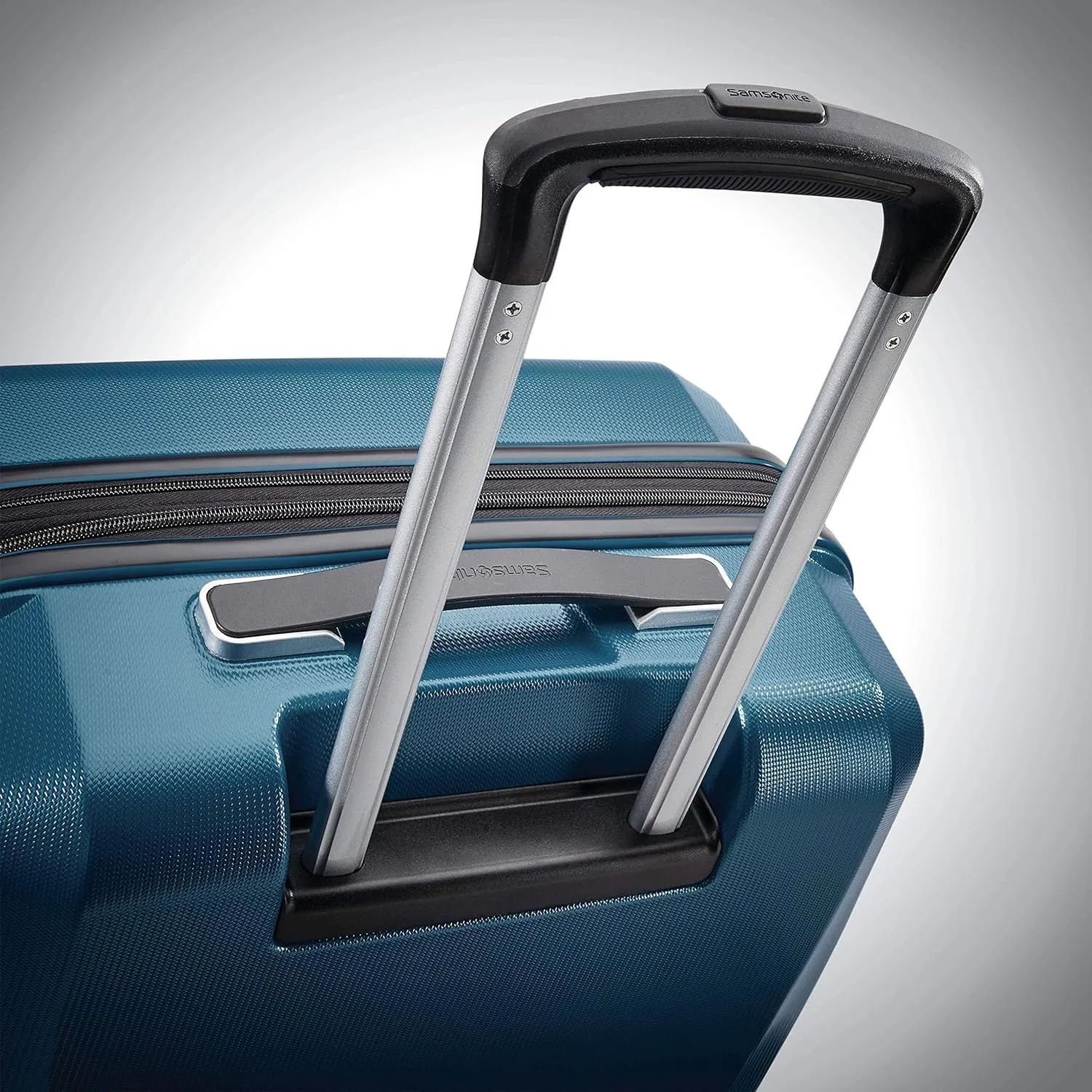 Samsonite Winfield 3 DLX Hardside Expandable Luggage with Spinners, Navy, Checked-Medium 25-Inch