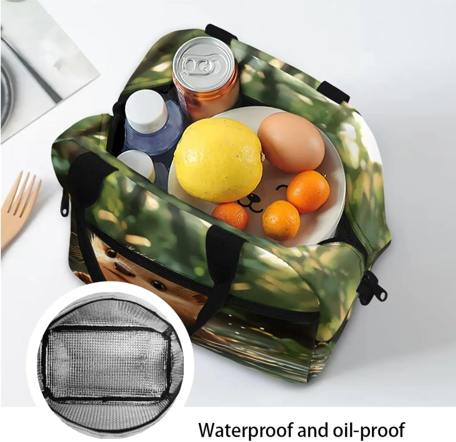 Sea Otter Kindergarten Backpack for Girls 4-Piece Bookbag and Lunch Box Set Ages 5-6 Lightweight Large Capacity 1st Grade School Bag with Water Bottle Holder