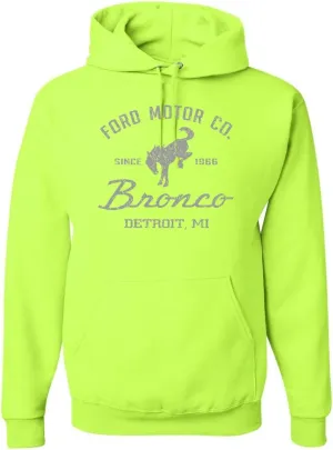 Shark & Hammer Ford Motor Co Detroit Michigan, Classic Bronco 1966 Cars and Trucks Hoodie Sweatshirt