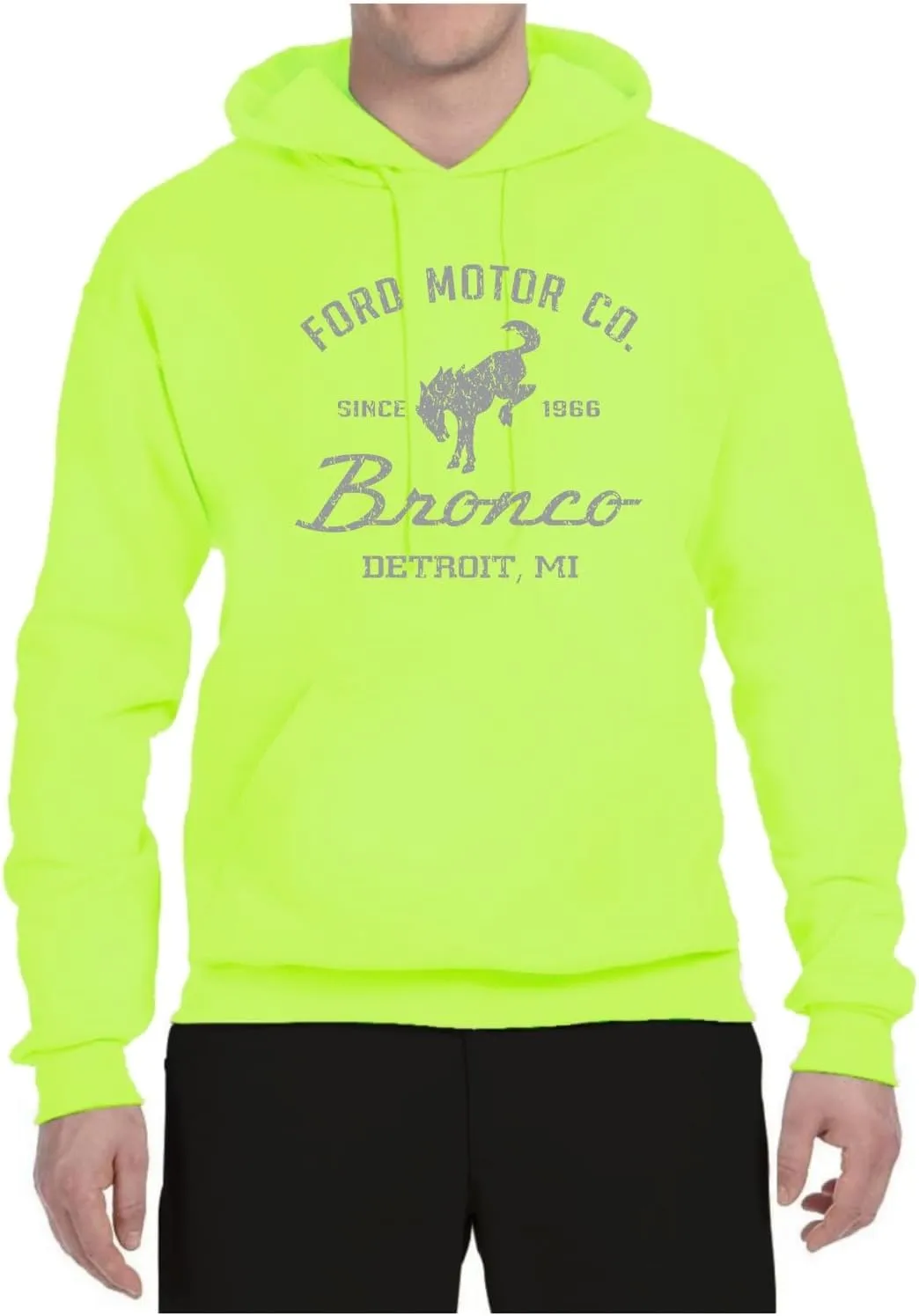 Shark & Hammer Ford Motor Co Detroit Michigan, Classic Bronco 1966 Cars and Trucks Hoodie Sweatshirt