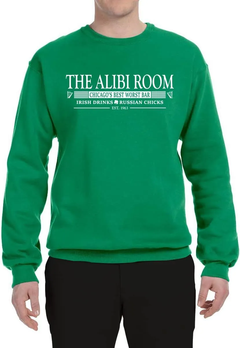 Shark & Hammer The Alibi Room Chicago's Best Worst Bar St. Patrick's Day Unisex Crewneck Graphic Sweatshirt