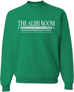 Shark & Hammer The Alibi Room Chicago's Best Worst Bar St. Patrick's Day Unisex Crewneck Graphic Sweatshirt
