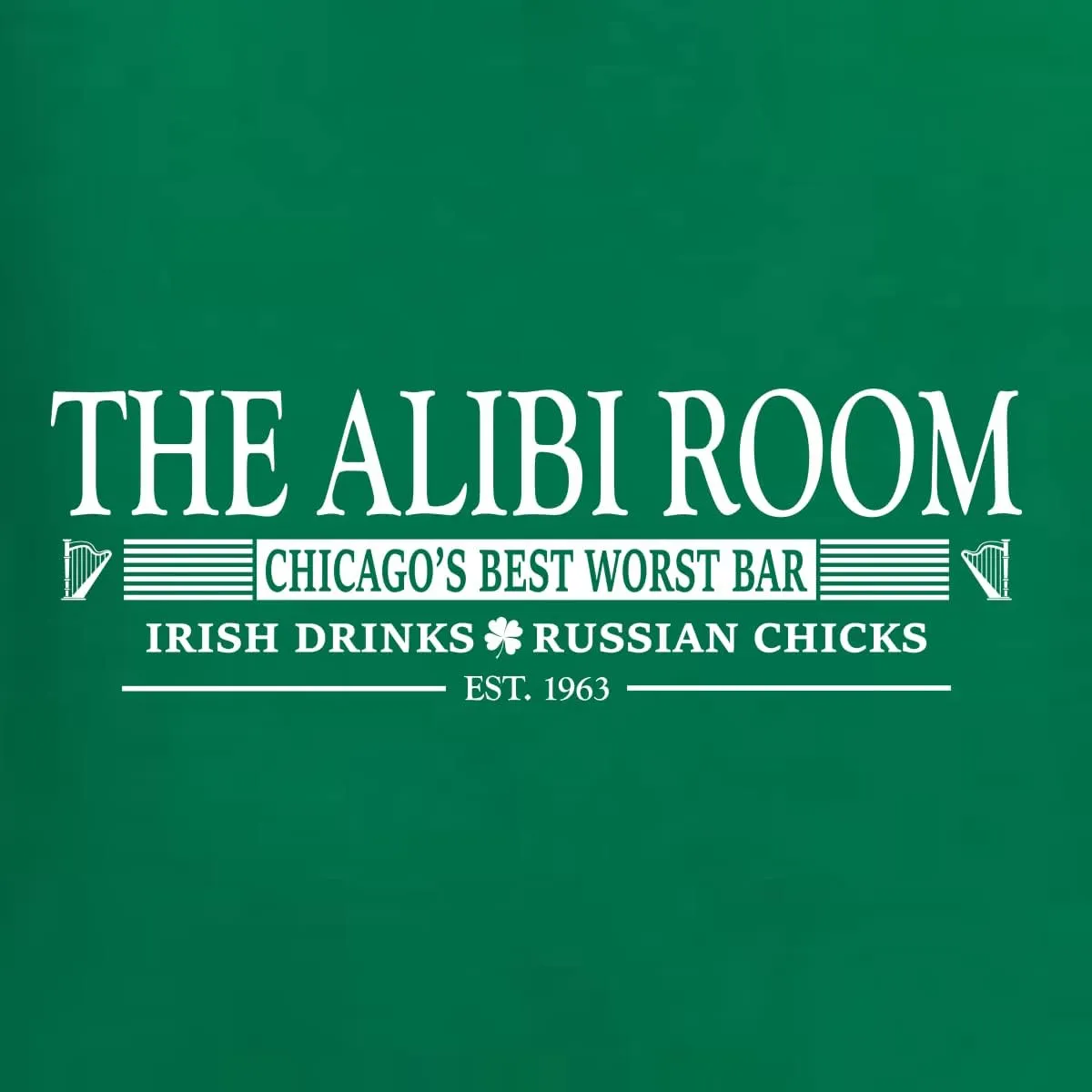Shark & Hammer The Alibi Room Chicago's Best Worst Bar St. Patrick's Day Unisex Crewneck Graphic Sweatshirt