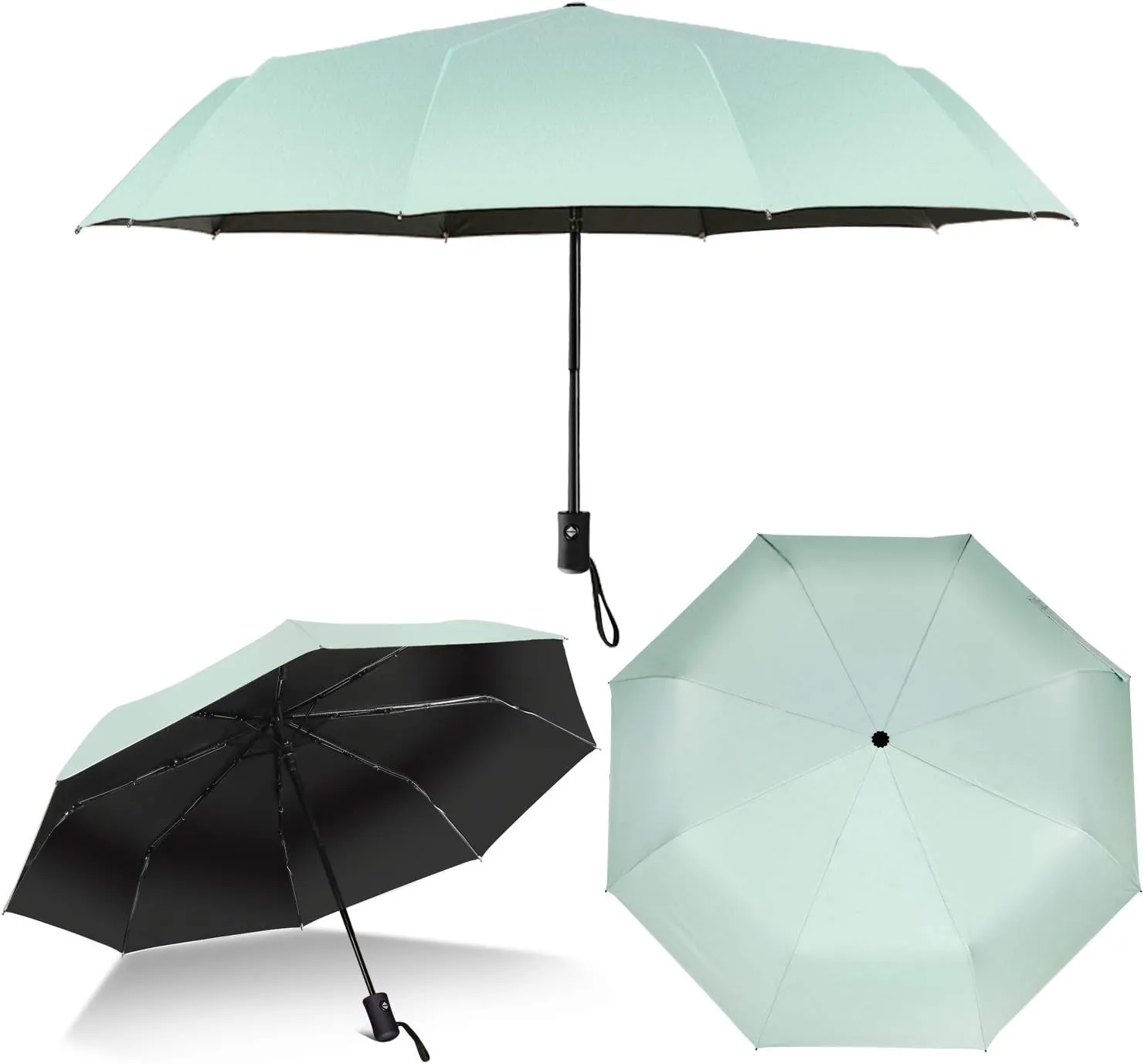 Shinok Travel Umbrella Compact Folding Sun Umbrellas Lighweight Auto Open Close for Women Parasol