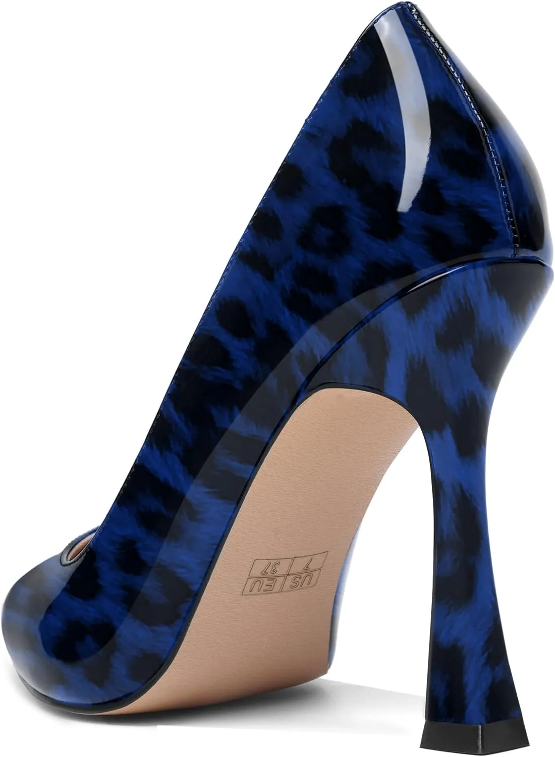 SHOWFOREST Womens Pointed Toe Slip On Sexy Evening Patent Stiletto High Heel Pumps Shoes 4 Inch