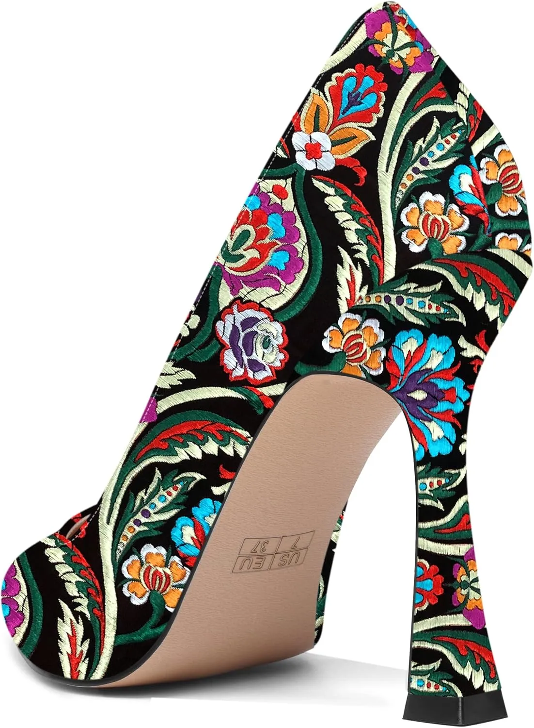 SHOWFOREST Womens Pointed Toe Slip On Sexy Evening Patent Stiletto High Heel Pumps Shoes 4 Inch