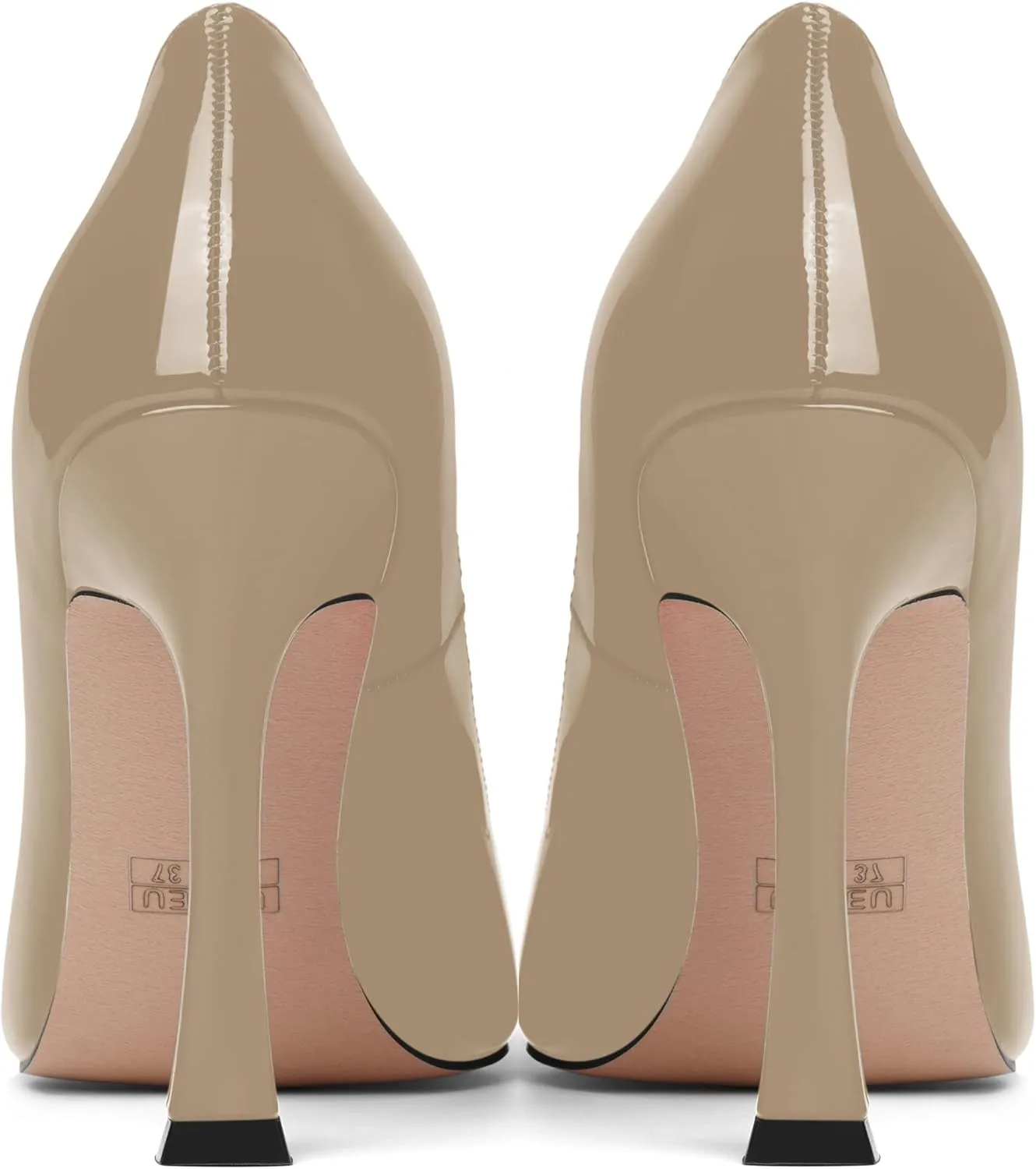 SHOWFOREST Womens Pointed Toe Slip On Sexy Evening Patent Stiletto High Heel Pumps Shoes 4 Inch