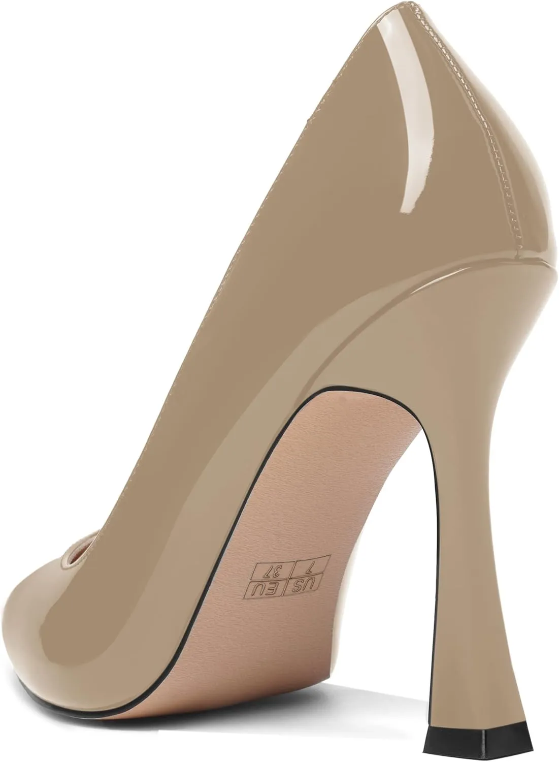 SHOWFOREST Womens Pointed Toe Slip On Sexy Evening Patent Stiletto High Heel Pumps Shoes 4 Inch