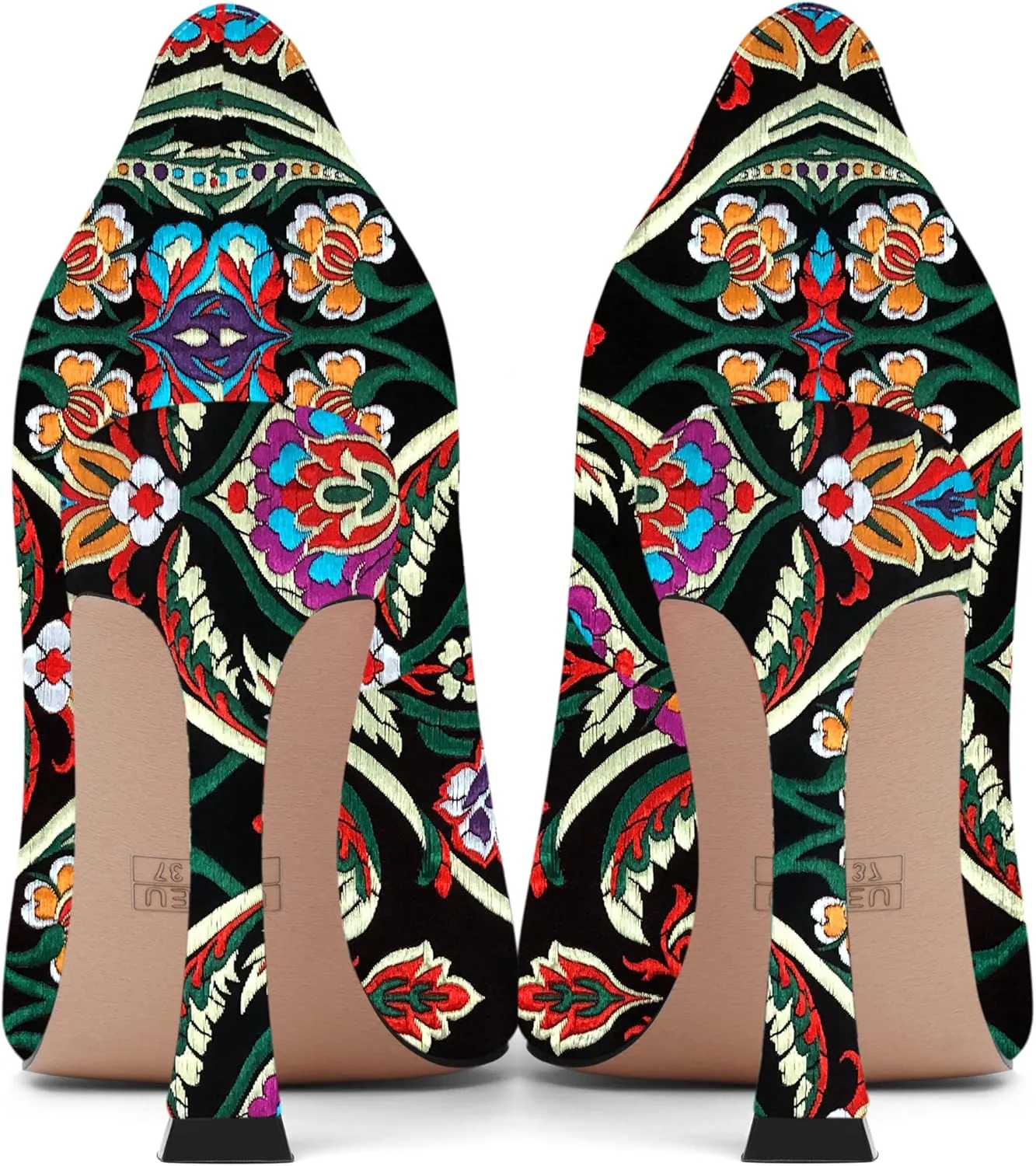 SHOWFOREST Womens Pointed Toe Slip On Sexy Evening Patent Stiletto High Heel Pumps Shoes 4 Inch