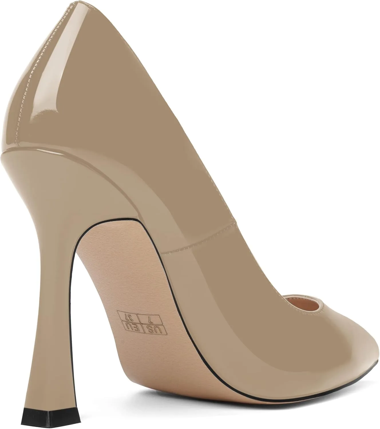 SHOWFOREST Womens Pointed Toe Slip On Sexy Evening Patent Stiletto High Heel Pumps Shoes 4 Inch