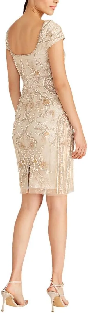 Silvia Bateau Beaded Dress