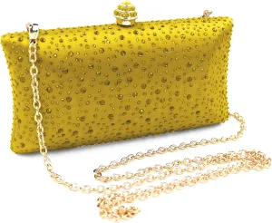 Simcat Women Handbags Rhinestone Evening Bags Party Purse Prom Wedding Bride Crystal Party Clutches Bag with Chain