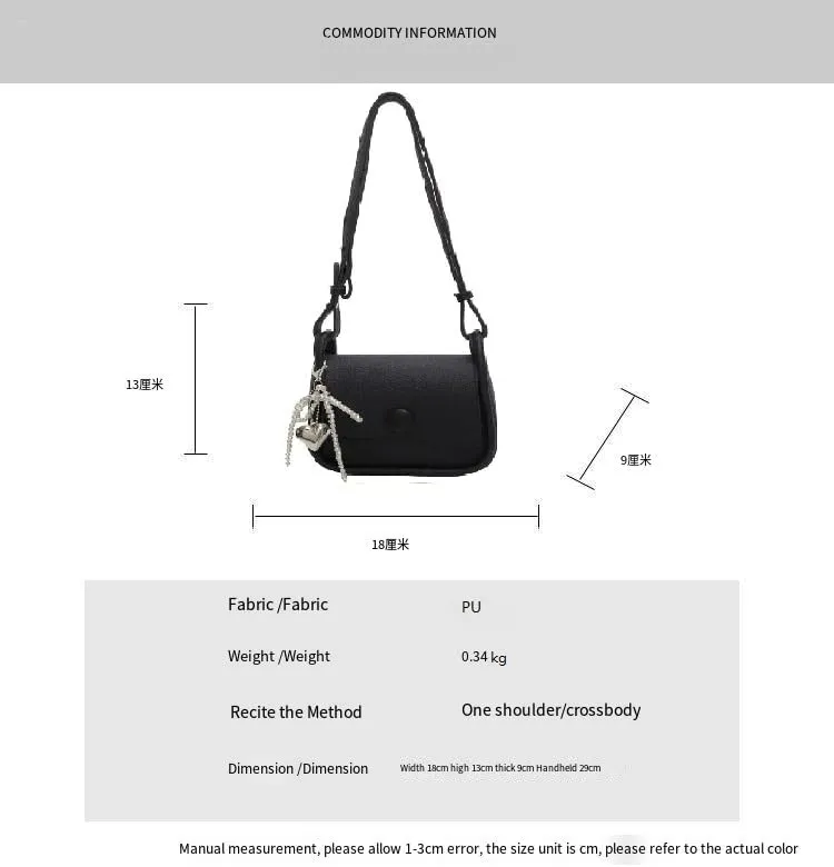 Simple handbags women's fashionable litchi pattern small square purses niche crossbody bags