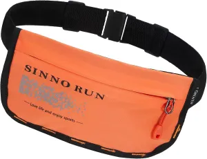 SINNO Fanny Packs for Women Men Running Belt No-Bounce Waist Pack Bag for Workout Hiking Belt Bag Adjustable Waist Pouch Fits iPhone Cell Phone Holder for Running Travel Money Belt (Orange)