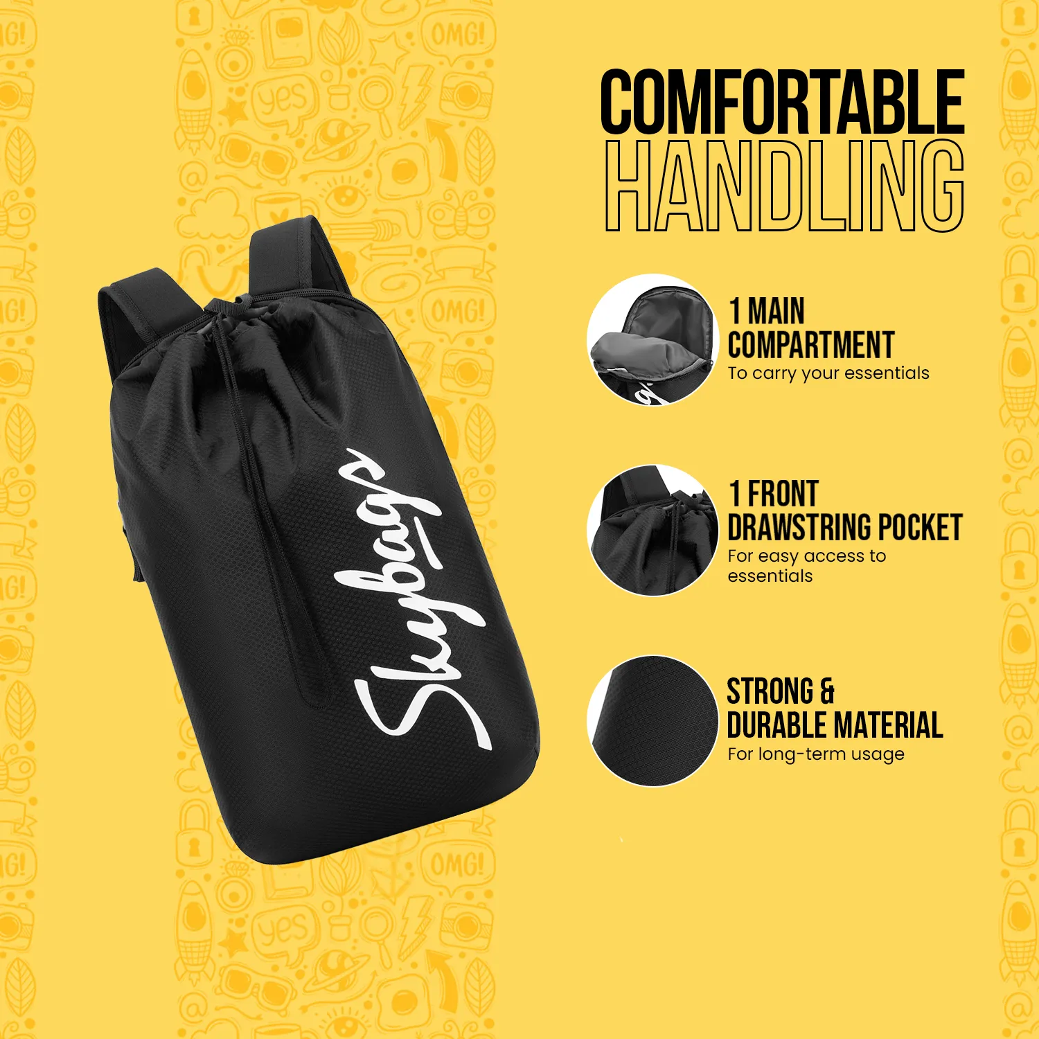 Skybags STRING DAYPACK 01 (E) BLACK