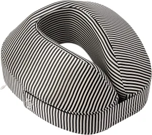 SLIP Jet Setter Travel Pillow - Bon Voyage | Pure Silk, 100% Mulberry Silk | Ultra Soft & Comfortable, Supports Neck & Head | Ideal for Travel, Prevents Hair Breakage | Stylish & Compact Design